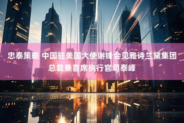 忠泰策略 中国驻美国大使谢锋会见雅诗兰黛集团总裁兼首席执行官司泰峰